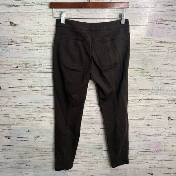 Vince Mid-Rise Skinny  Fit Trousers Brown Size: 4 - Picture 7 of 7